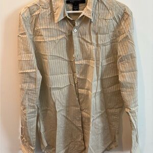 Marc Jacobs Beige Striped Button-Up Shirt